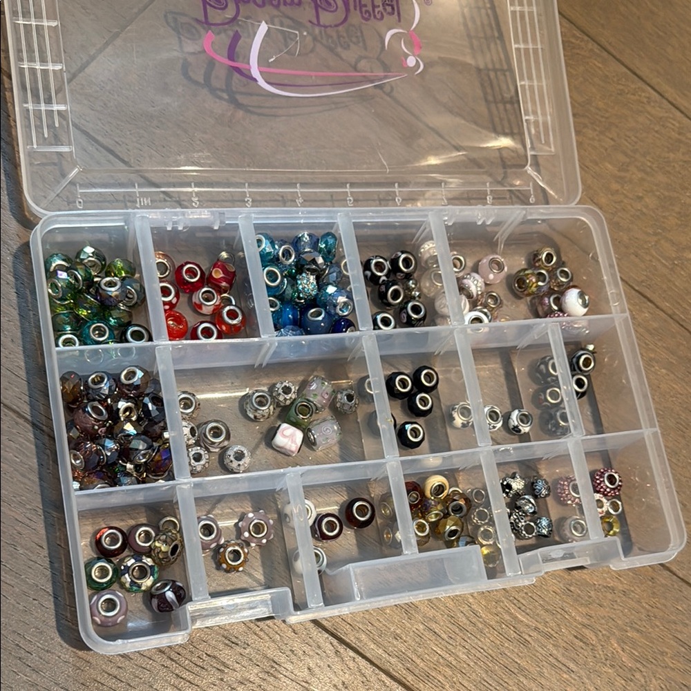 Assorted Beads in Organizer Box